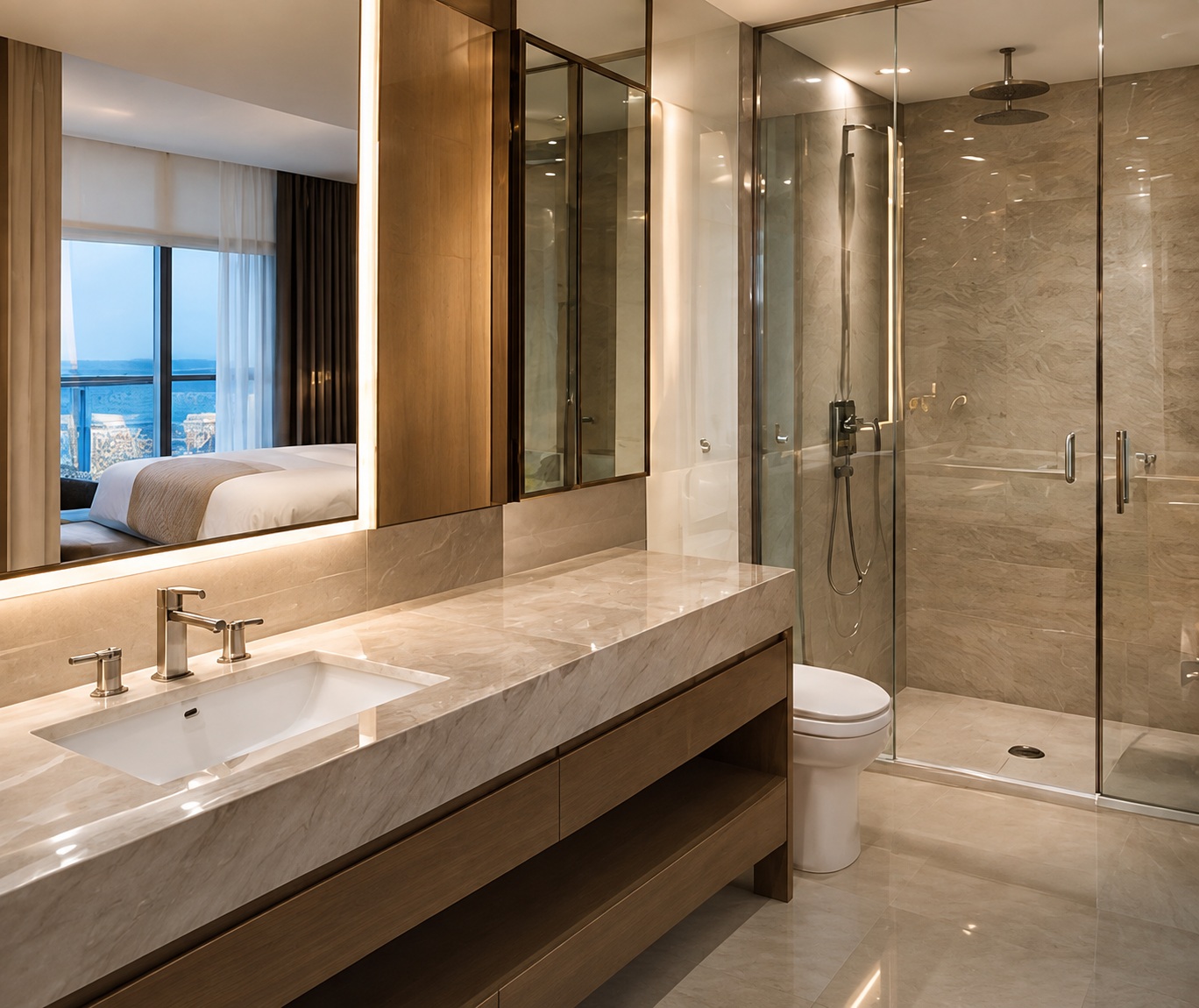BathSelect hospitality shower system installation and commissioning