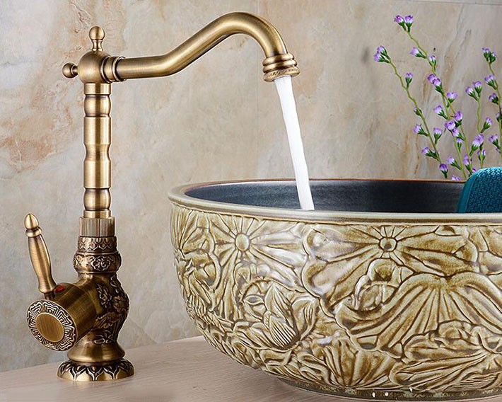 Antique-Bronze-copper-carving-Bathroom-SinkFauce