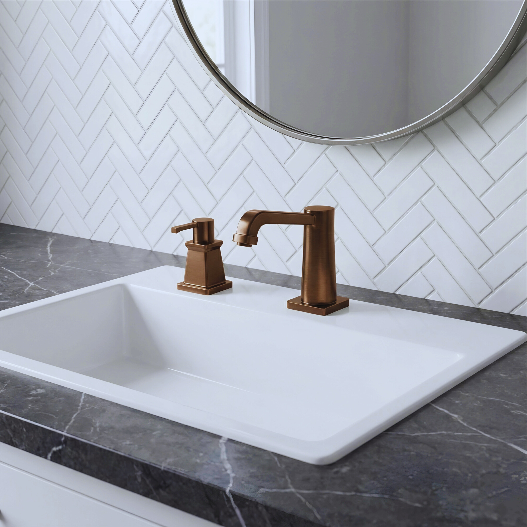 Accessible stadium restroom faucets