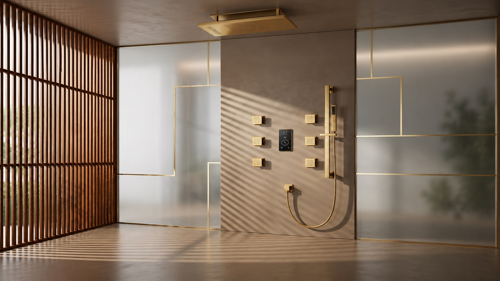 Luxury spa and wellness shower systems