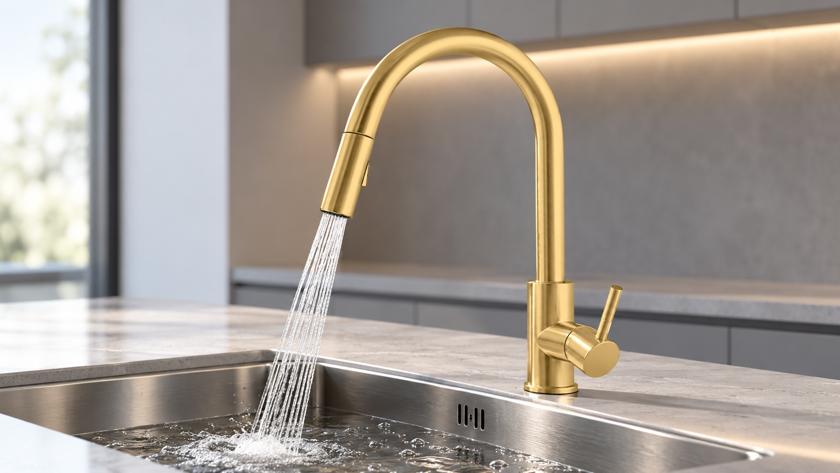 Touch activated smart kitchen faucets with pull down sprayers
