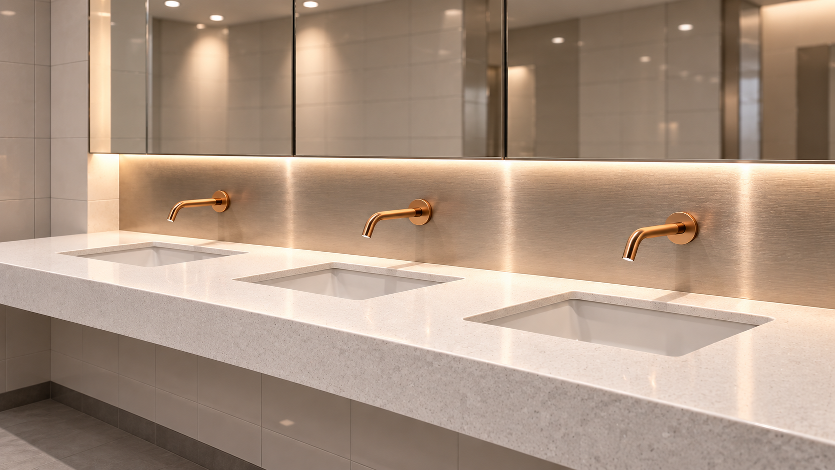 Automatic motion sensor faucets for airports universities and public facilities