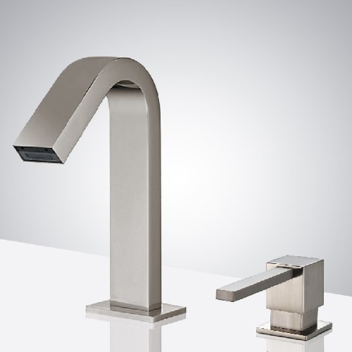 Brushed Nickel Commercial Touchless Bathroom Faucets & Commercial Touchless Soap Dispensers