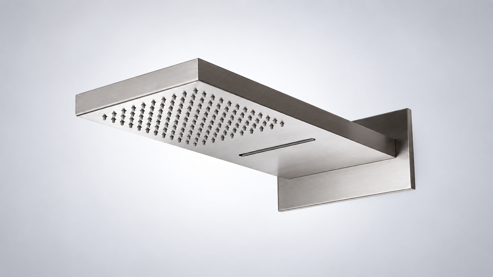 BathSelect BS7827BN brushed nickel shower set for commercial bathrooms