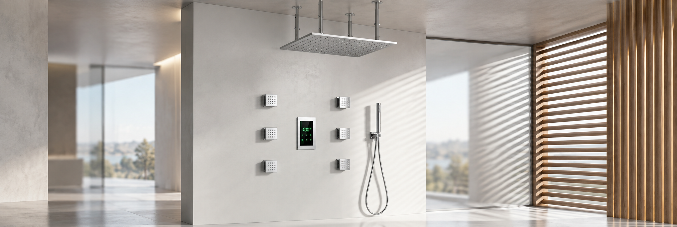 BathSelect BS20030CH chrome shower set for best-selling chrome shower systems