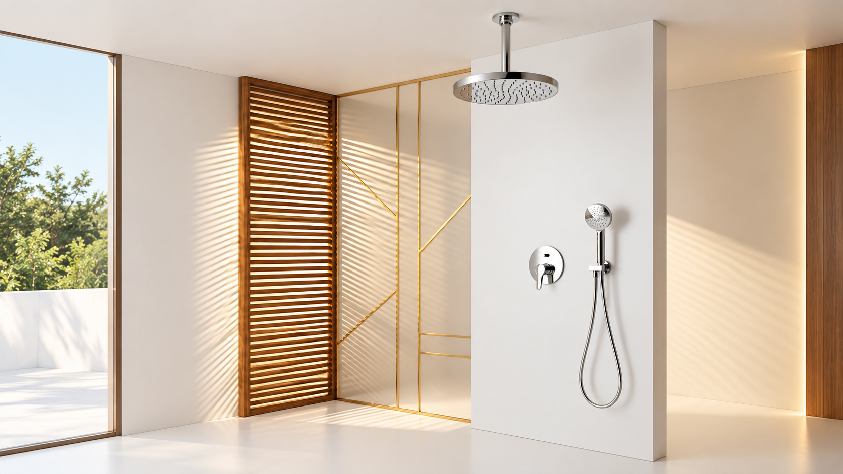 Digital LED smart shower system for wellness and spa bathroom projects