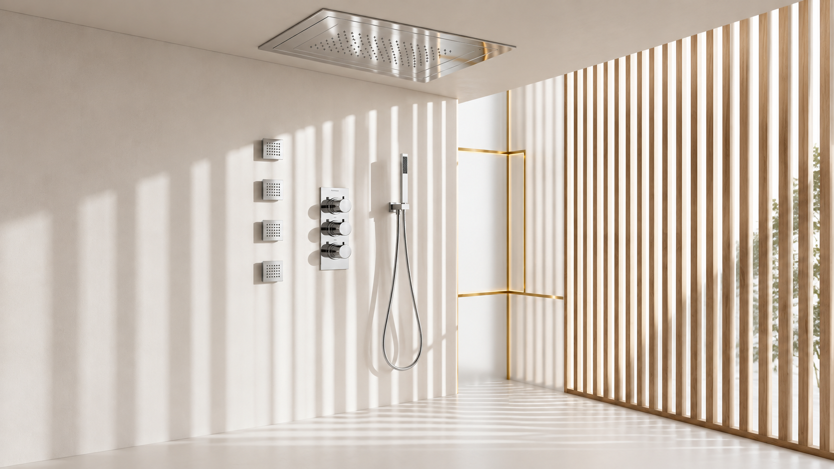 BathSelect LED shower systems for commercial multifamily and development bathroom projects