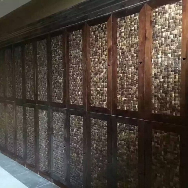 BathSelect Natural Coconut Shell Brown Mosaic Tiles