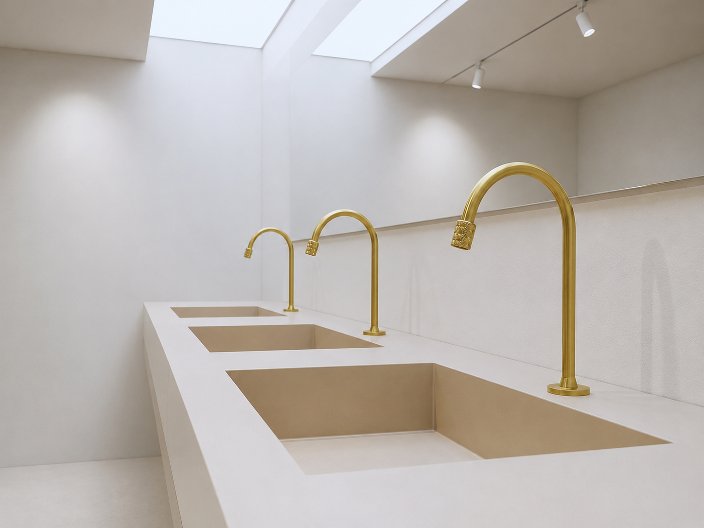 Gold bathroom fixture collection