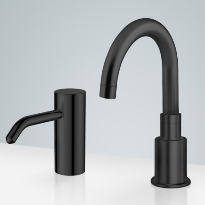 BathSelect Verona oil rubbed bronze motion sensor faucet and automatic liquid soap dispenser