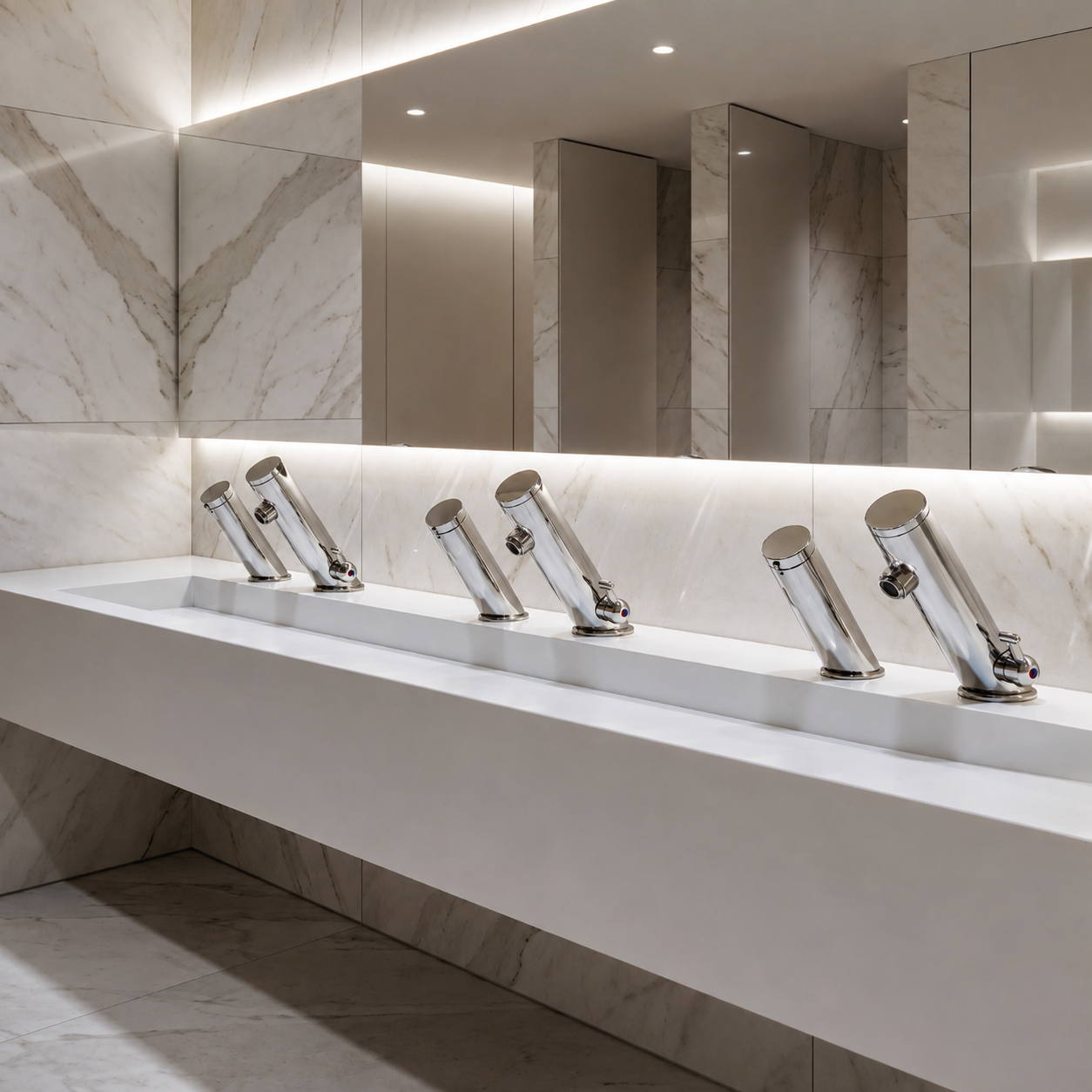 Professional installer reviewing BathSelect shower rough-in and concealed valve placement