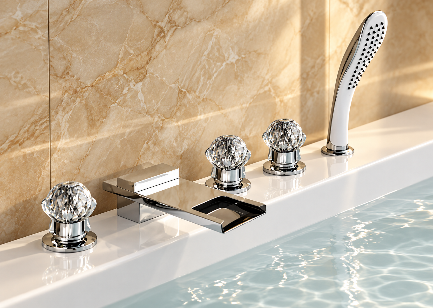 Chrome bathtub faucets for multifamily developments