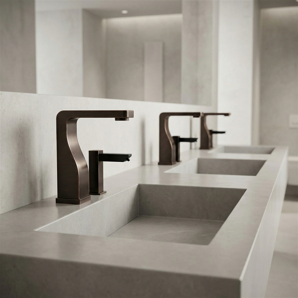 Accessible transportation restroom faucets