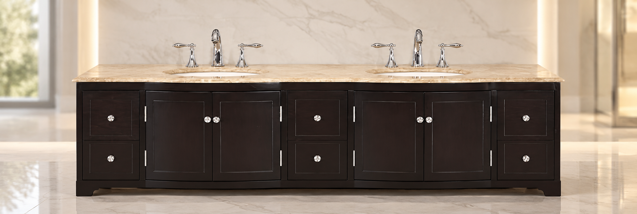 BathSelect contemporary glass vanity sets and modern bathroom vanity collection