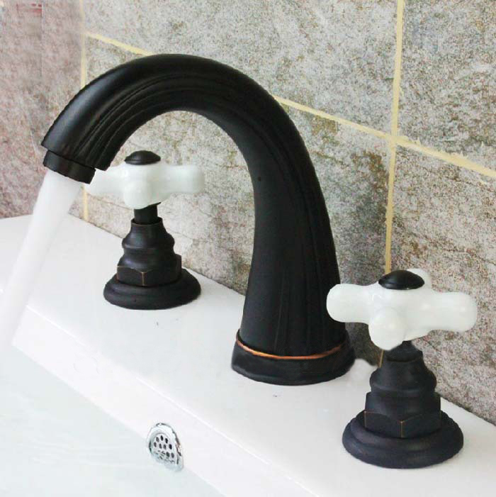 Euro-Dual-Ceramic-Handle-Sink-Faucet-Oil-Rubbed-B