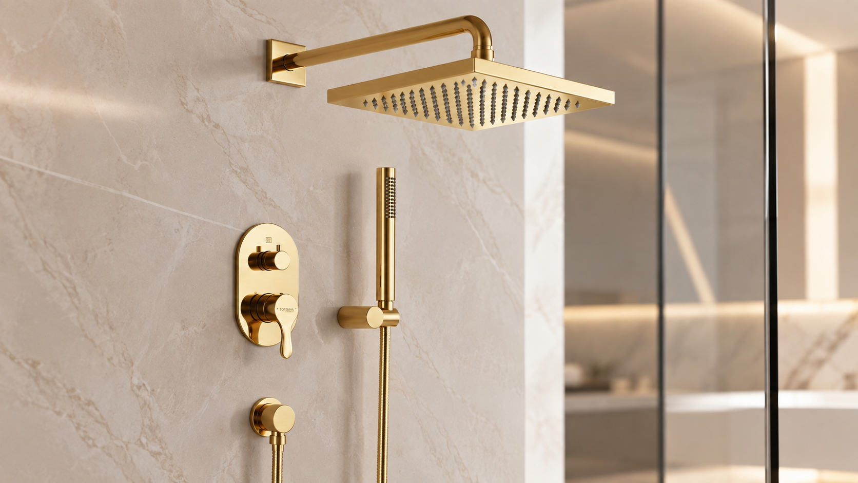 Exposed pipe shower system for bathroom renovation and remodeling projects