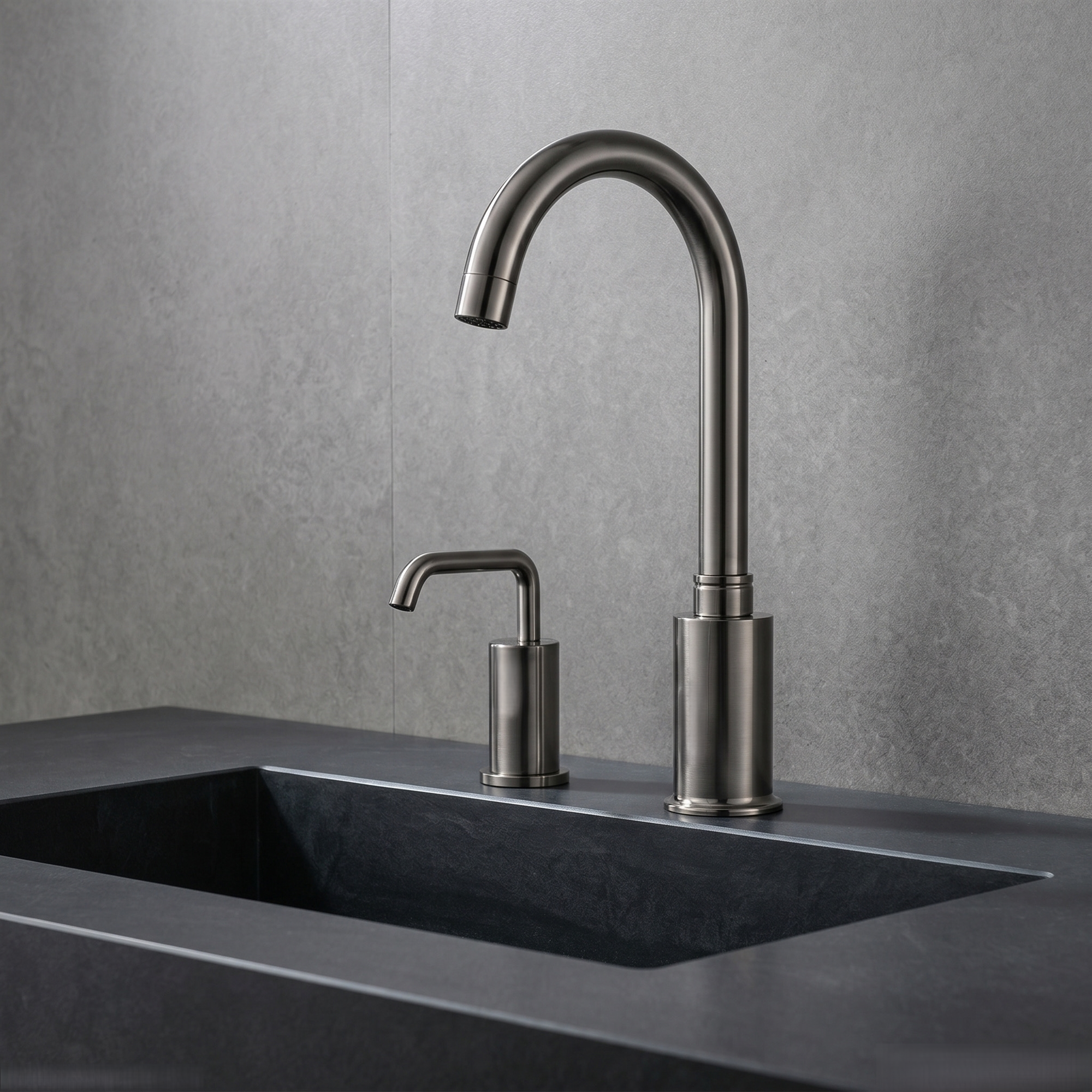 Luxury hospitality suite bathroom with BathSelect shower and faucet systems