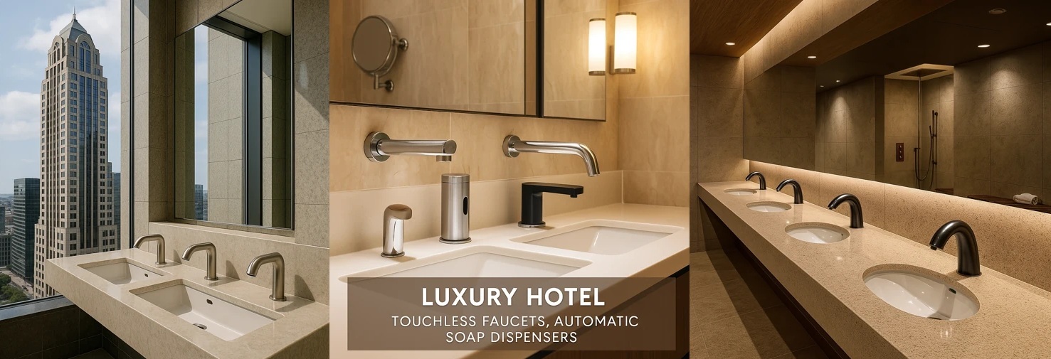 BathSelect Touchless Faucet in Modern Restroom