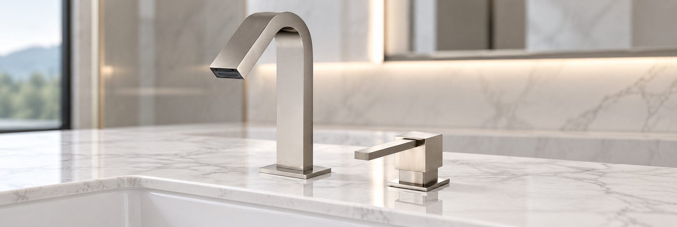 BathSelect automatic electronic touchless motion sensor faucets