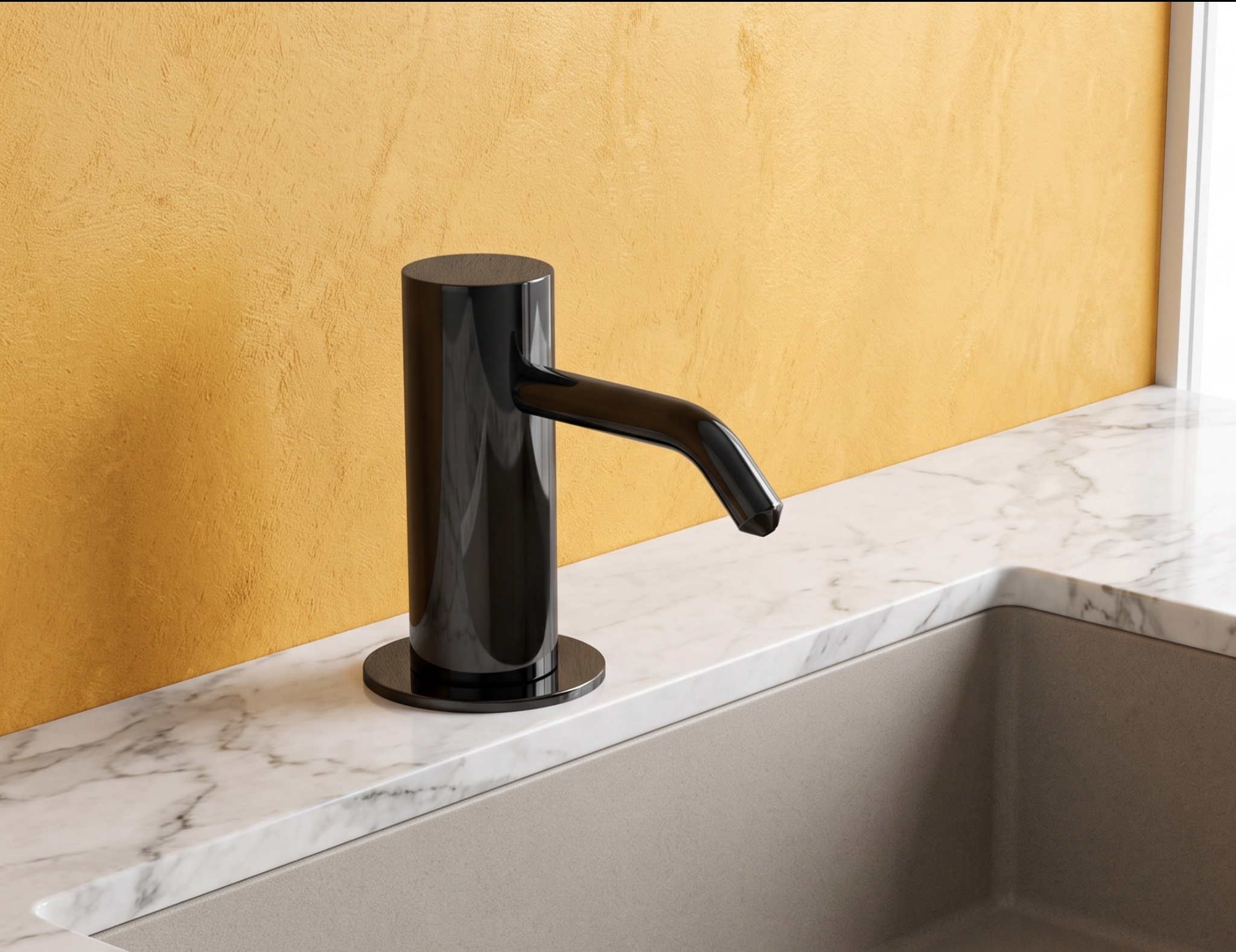 Deck mount automatic touchless soap dispensers