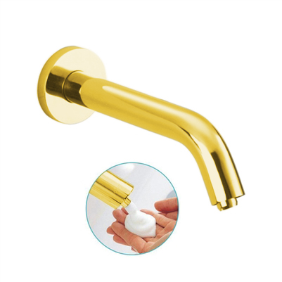 Luna Commercial Wall Mount Motion Sensor Foam Soap Dispenser In Polished Gold Finish