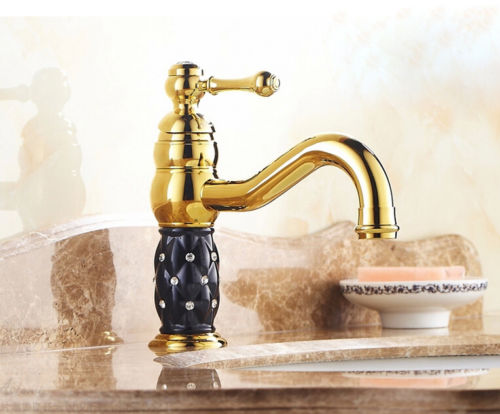 Lumina Luxury Gold Finish Bathroom Sink Faucet