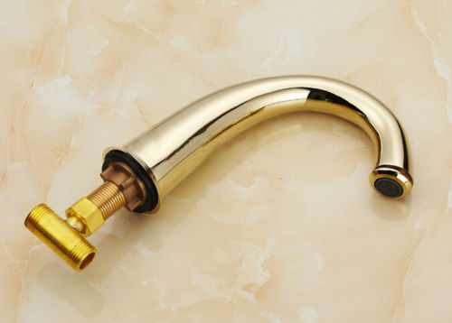 Gold-Finish-Widespread-3-Holes-Sink-Mixer-Tap-Dou