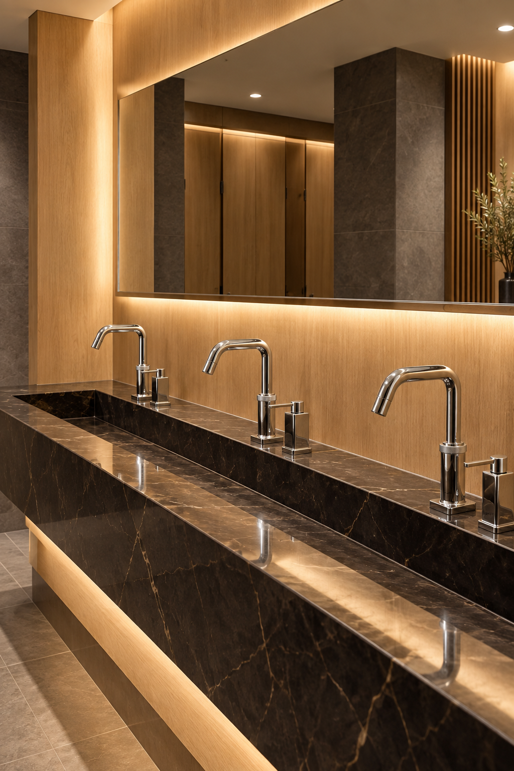 Automatic faucet and soap dispenser systems for public facilities