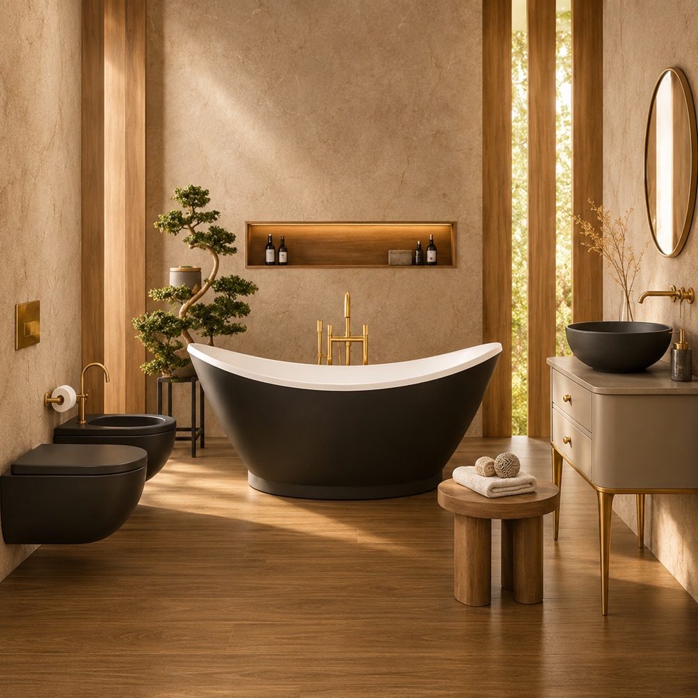 BathSelect circular design restroom modernization resources with water-saving faucets and durable fixture systems