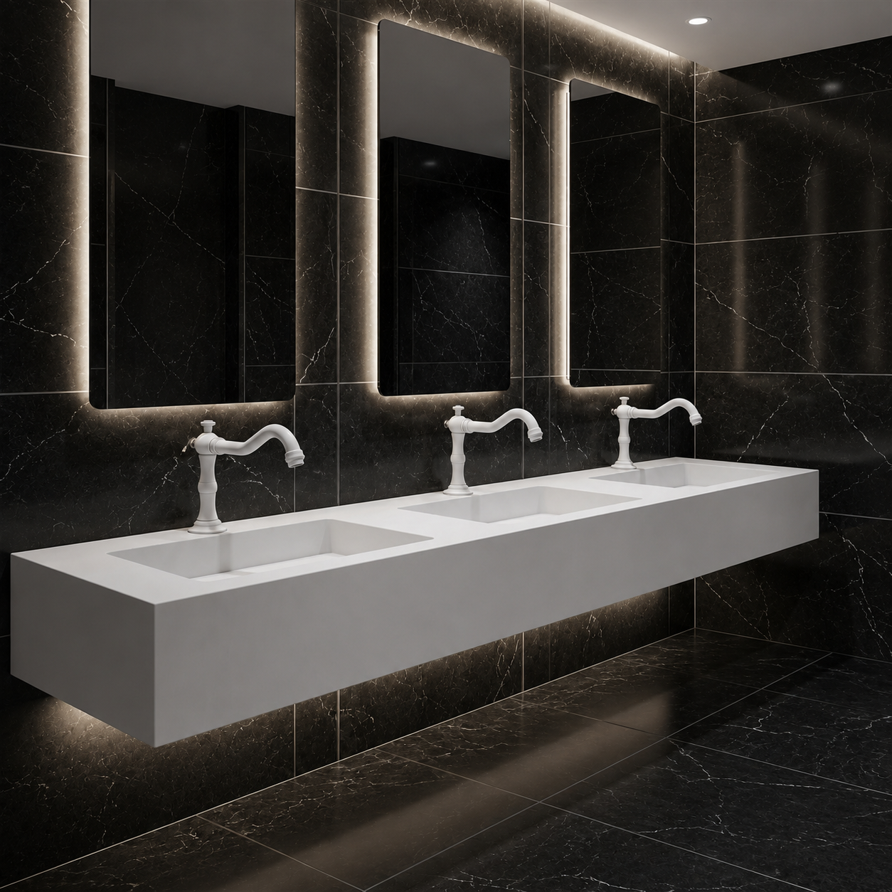 Commercial touchless sensor faucet systems