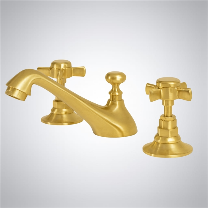BathSelect AquaSeren brushed gold luxury bathroom faucet