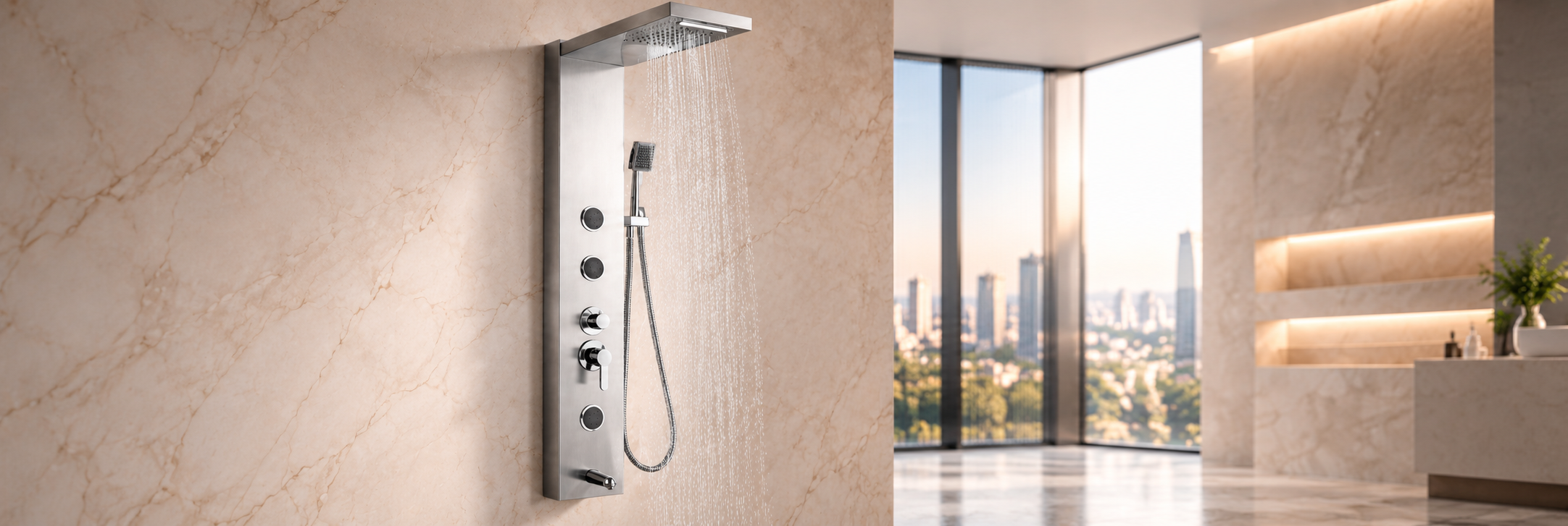 BathSelect chrome digital smart shower systems