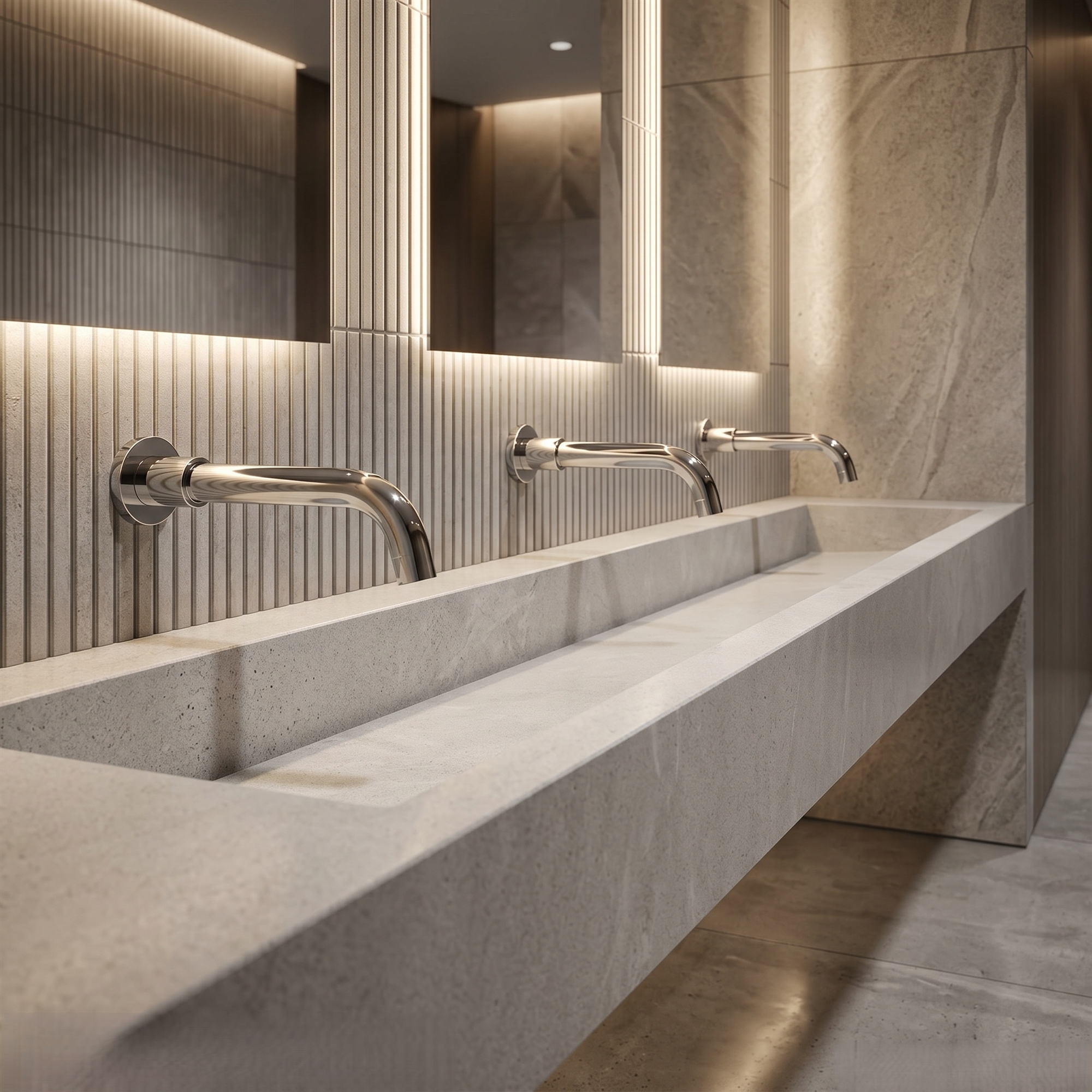 Architectural touchless commercial faucets