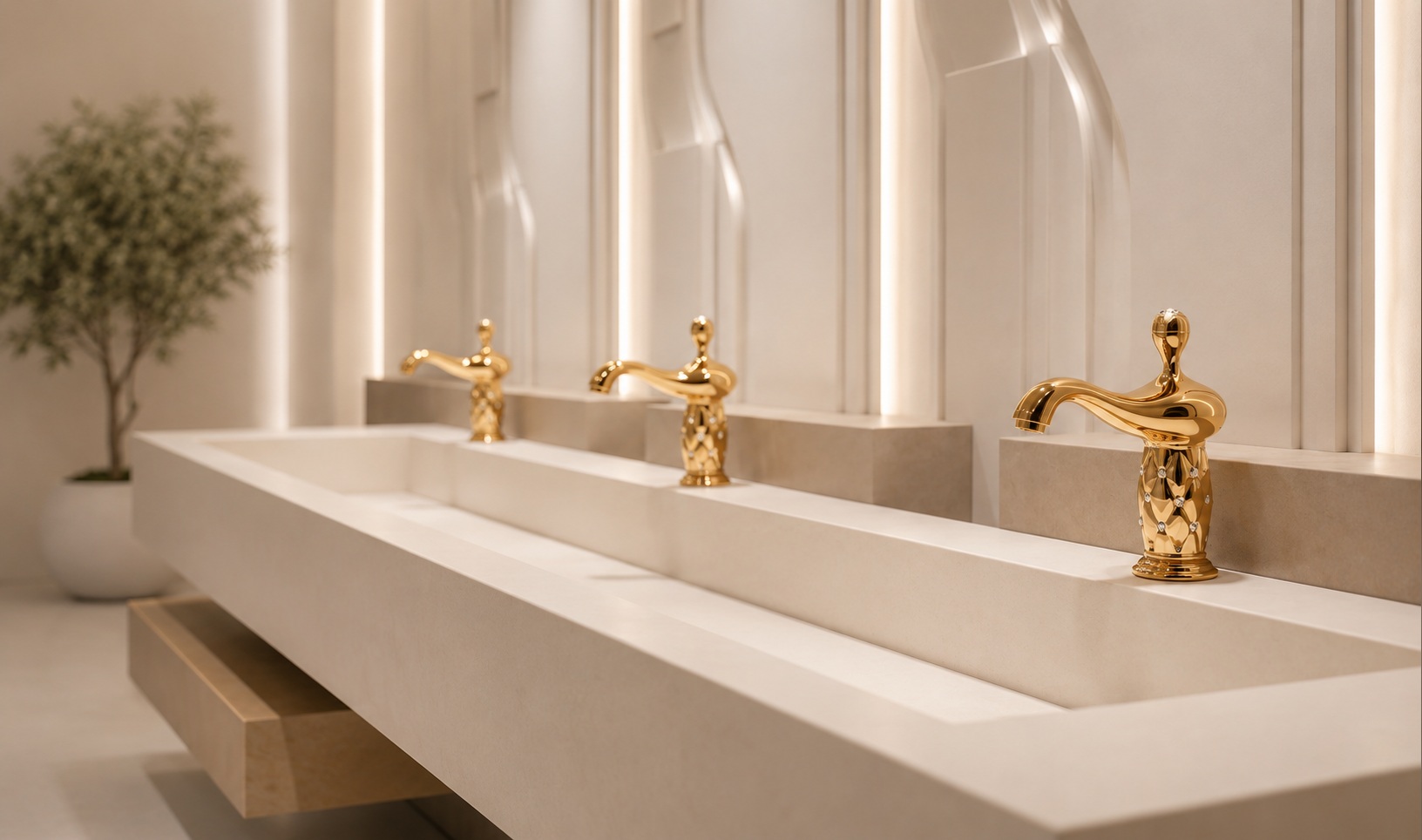Barrier-free commercial restroom guidance with grab bars, touchless fixtures, and accessible layout planning
