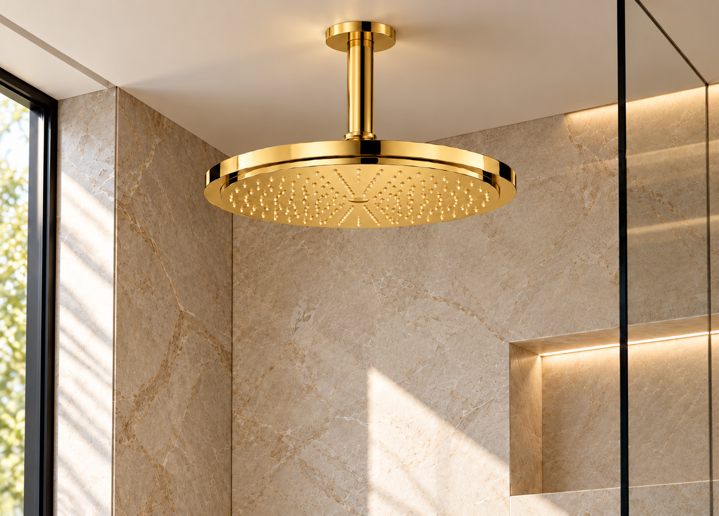 Luxury rainfall shower head for premium residential bathroom design