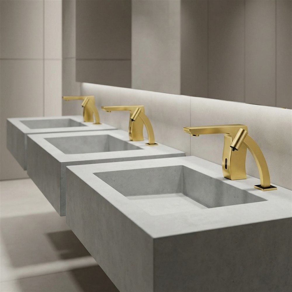 Accessible commercial sink faucets