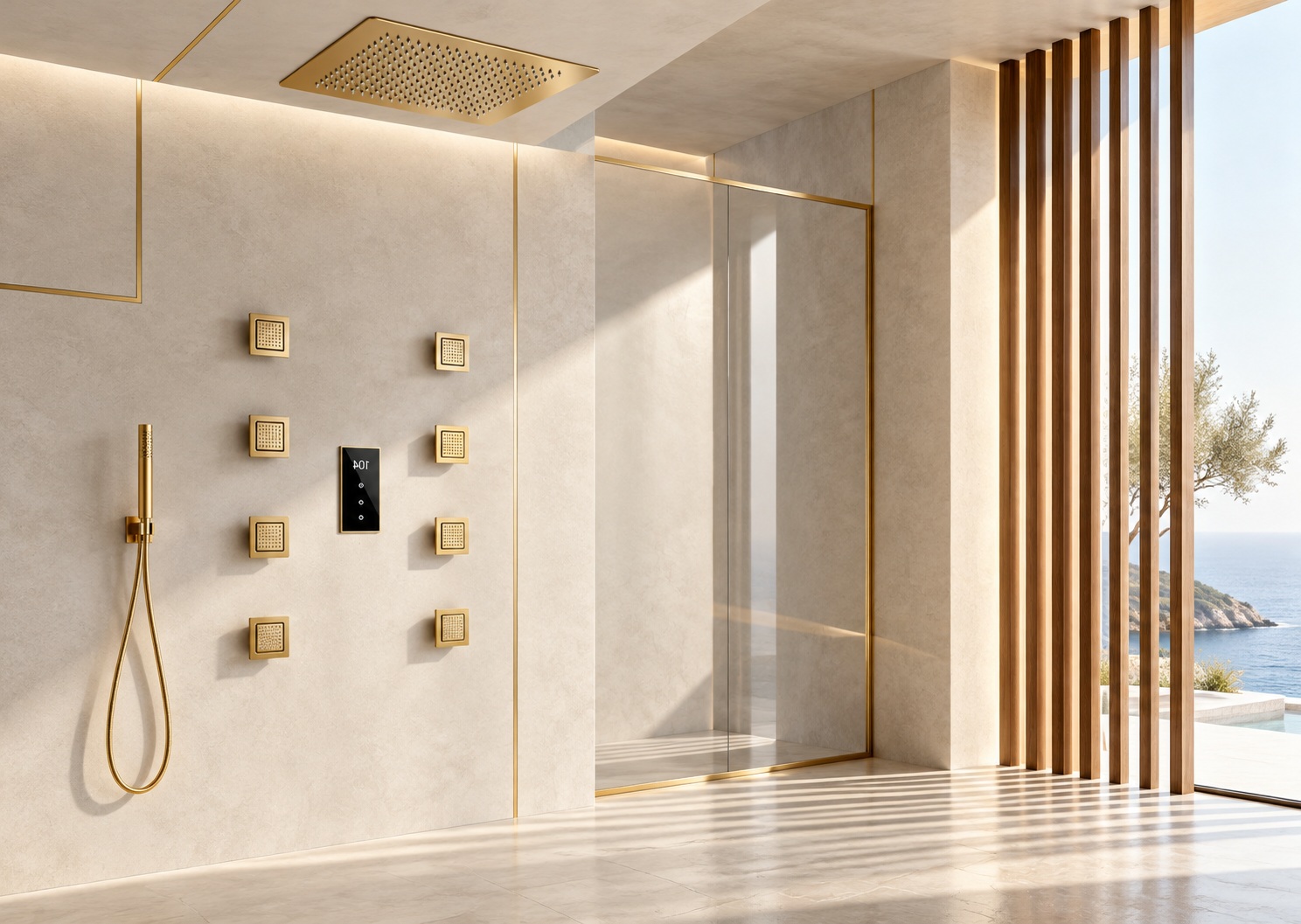 Multifunctional shower systems for hospitality hotel and resort projects