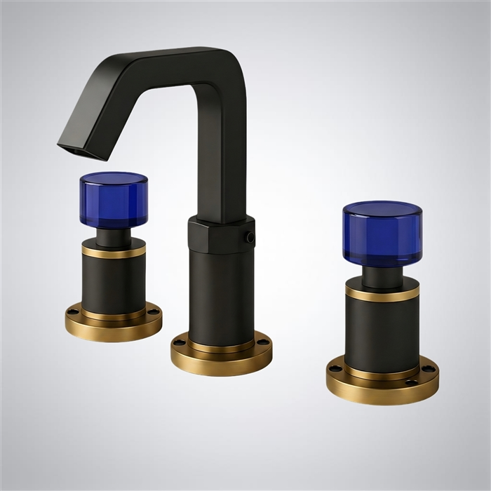 BathSelect Foundry Column modern dual finish widespread bathroom faucet
