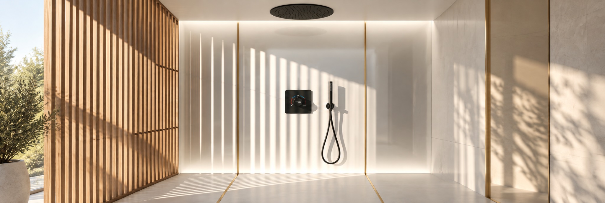 BathSelect complete matte black shower systems