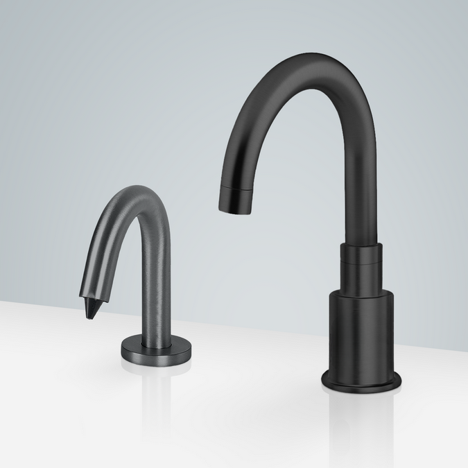 Dax dark oil rubbed bronze touchless faucet and automatic liquid soap dispenser