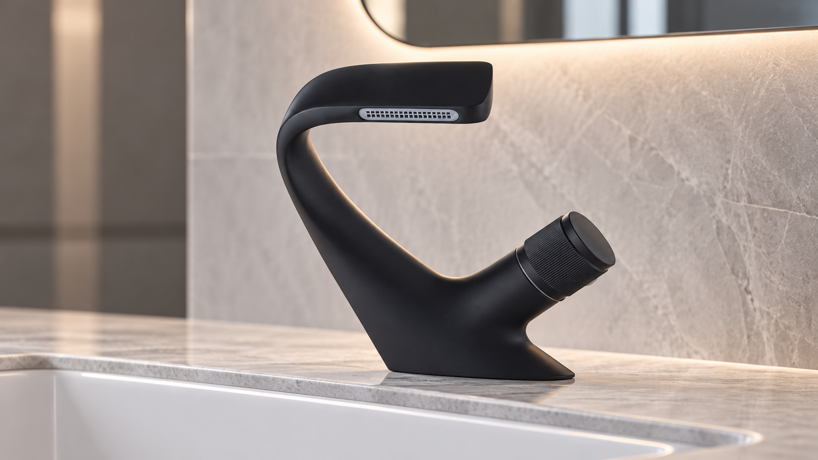 Single hole bathroom sink faucets for modern residential vanities