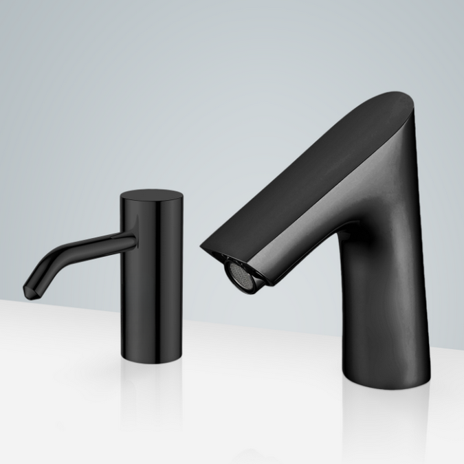 Geneva oil rubbed bronze touchless faucet and automatic soap dispenser
