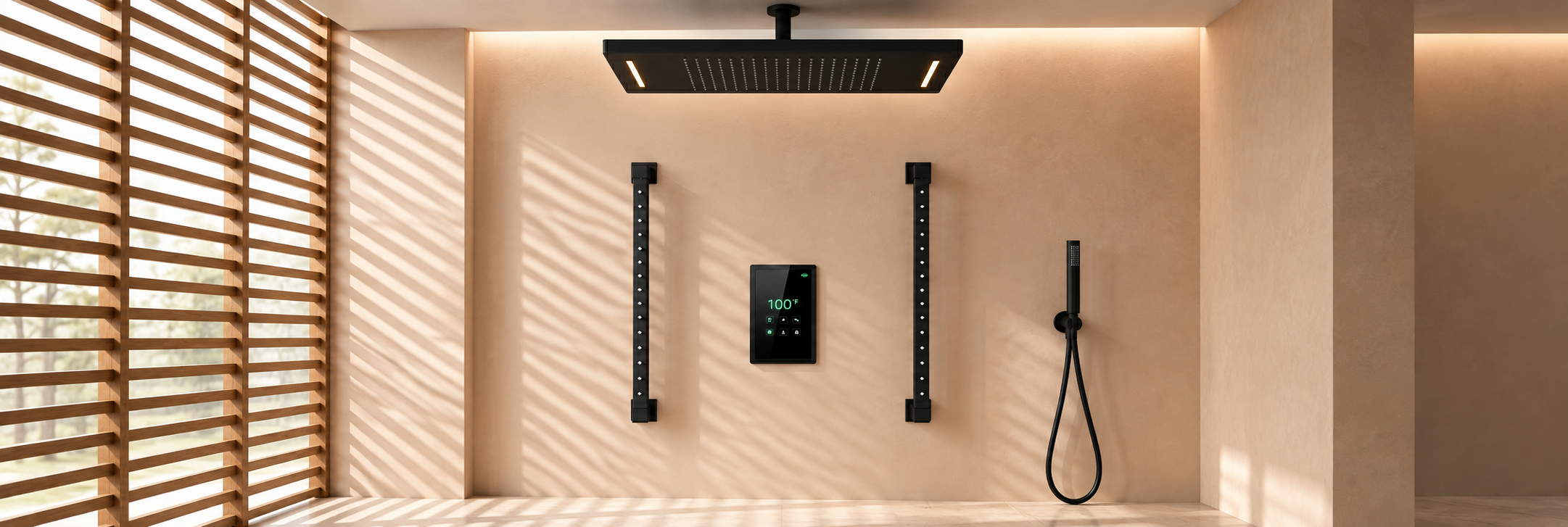 BathSelect digital and multicolor LED shower systems
