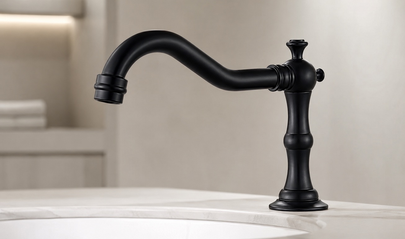 Public space restroom smart fixture selection with durable materials and efficient water systems