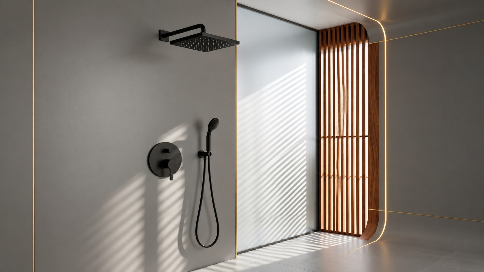 Matte black shower systems for multifamily residential developments
