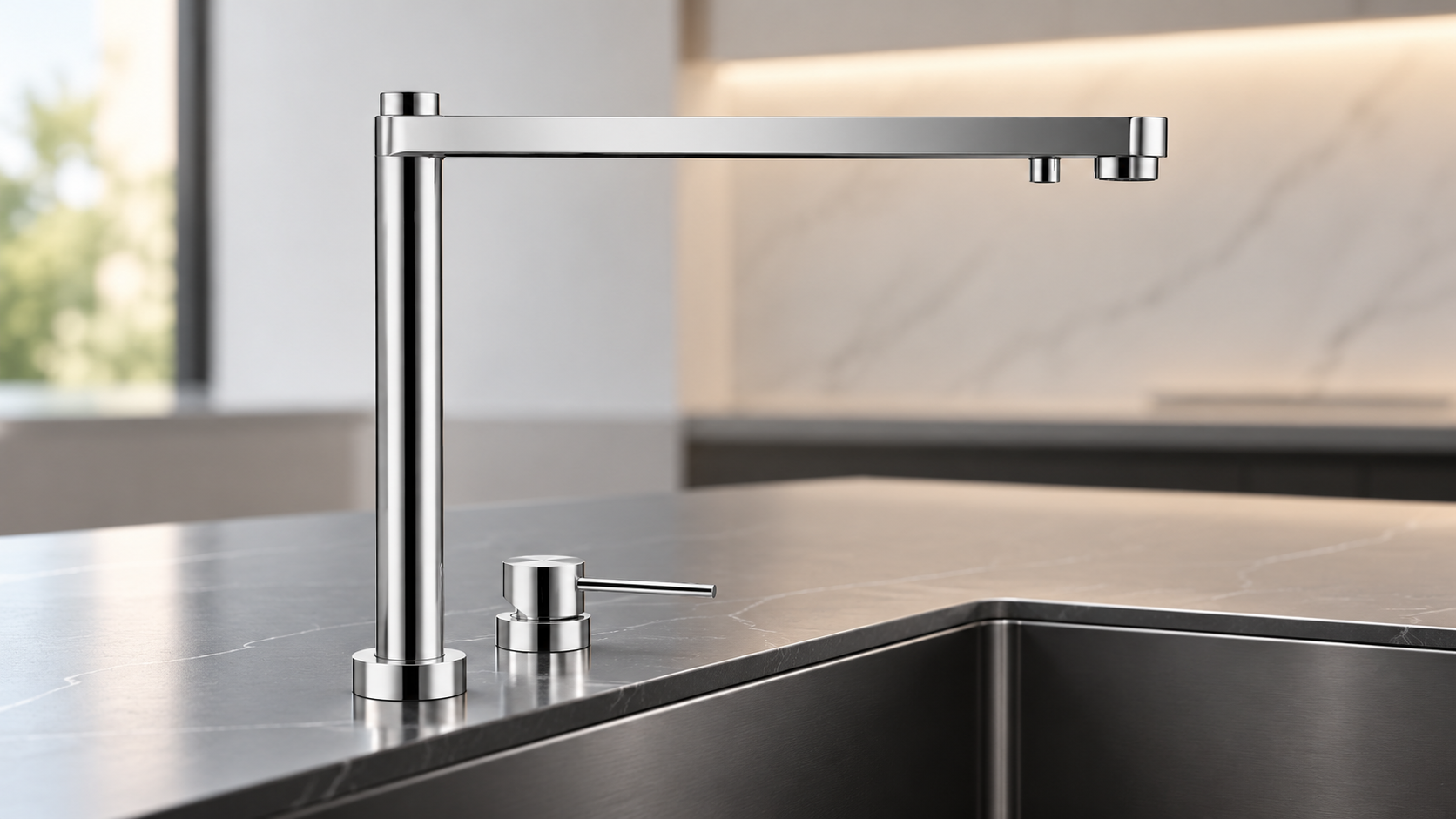 Bavaria white solid surface farmhouse kitchen sink for hospitality interiors