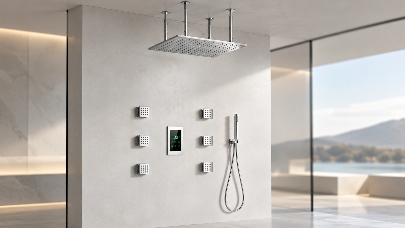 Digital smart shower systems for hotels and hospitality bathroom projects