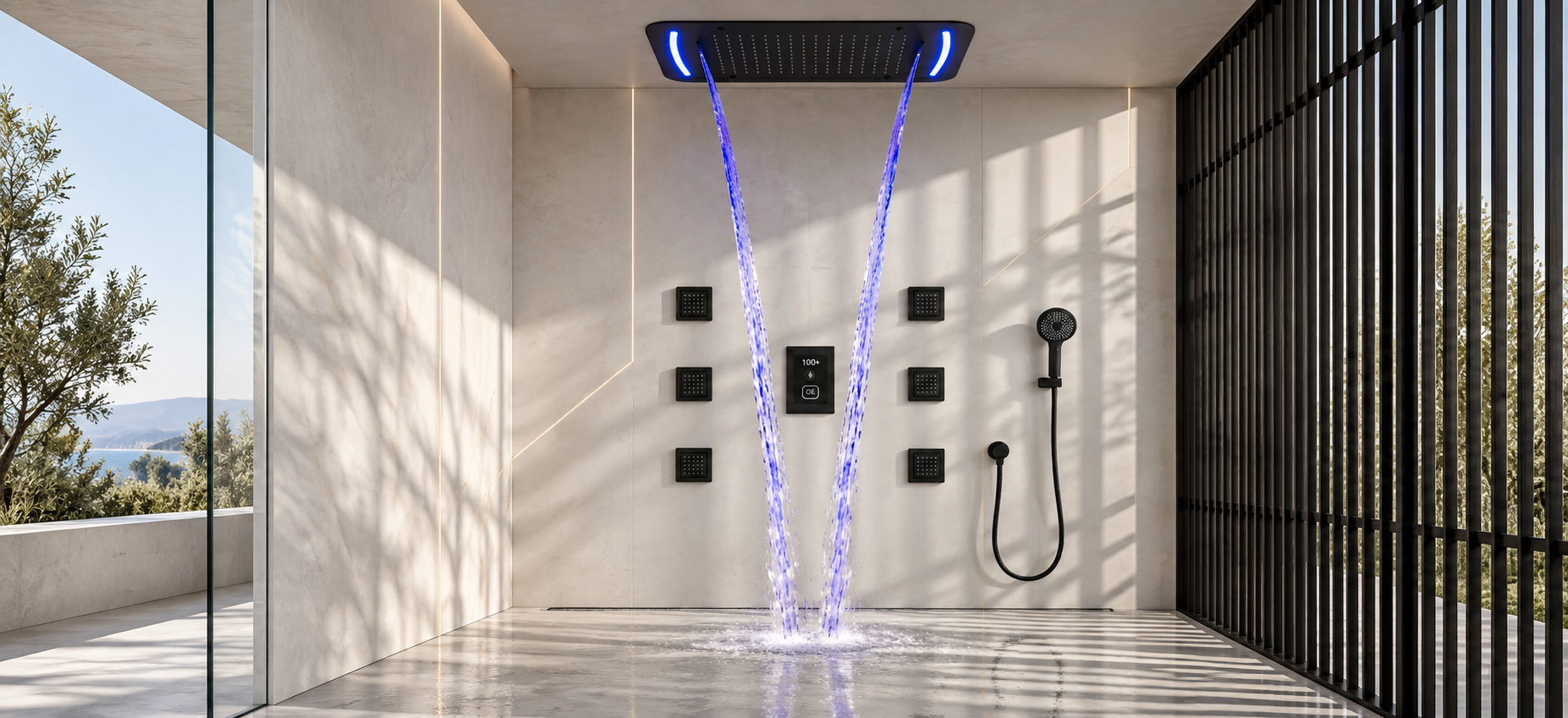 BathSelect multicolor LED shower systems