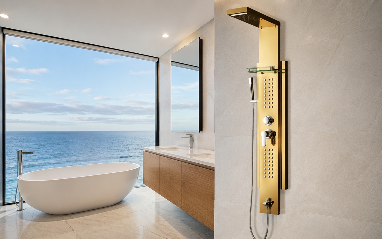 BathSelect bathroom fixture application in a completed interior