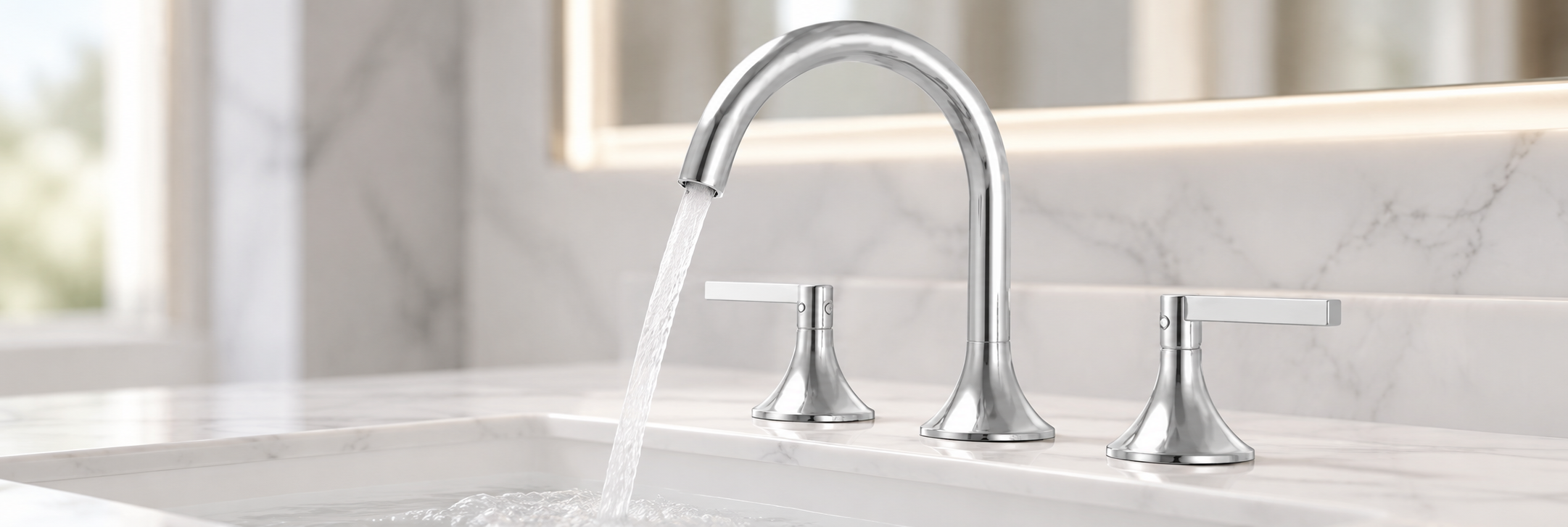 BathSelect widespread bathroom lavatory sink faucets